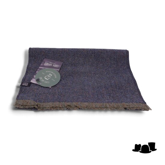 city sport sjaal scheerwol visgraat fantasie blauw