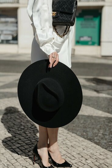 julieanna fedora wolvilt zwart