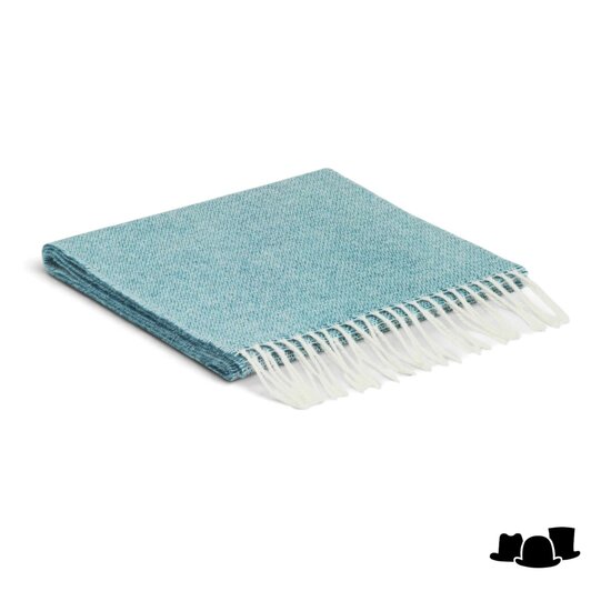 mcnutt of donegal irish wool scarf spotted turquoise
