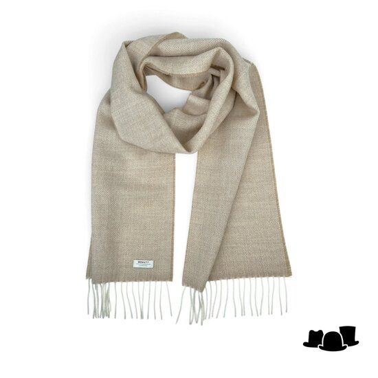mcnutt of donegal irish wool scarf visgraat basswood