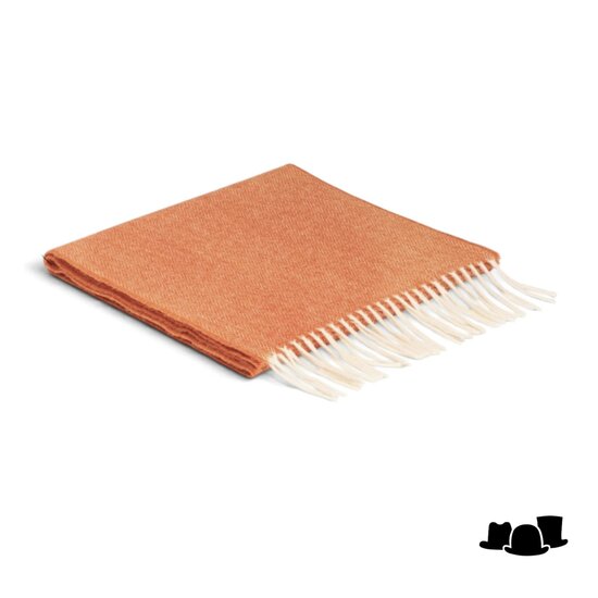 mcnutt of donegal irish wool scarf visgraat orange