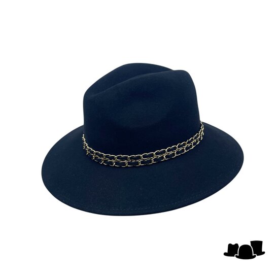 seeberger fedora wolvilt double chain black