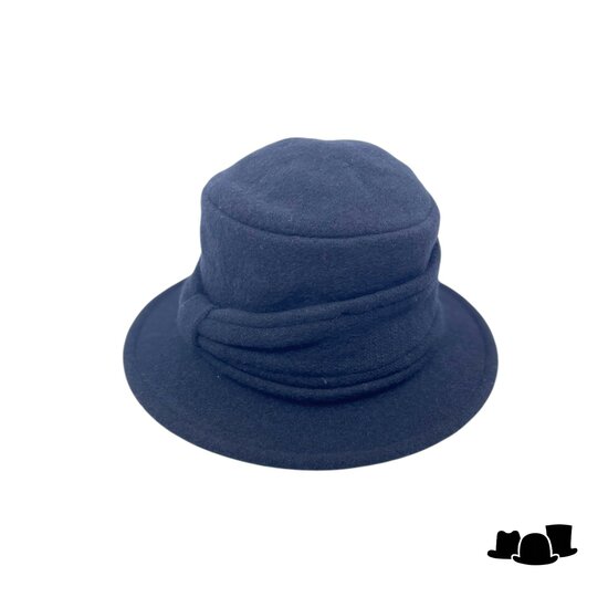 seeberger cloche softvilt boiled wool strik black