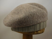 Seeberger Wollen Baret met gebreide rand NUTRIA