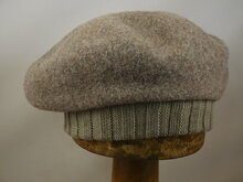 Seeberger Wollen Baret met gebreide rand NUTRIA