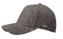 stetson baseballcap wool herringbone brown and grey