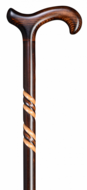 gastrock wandelstok spiral derby ombre zwart en bruin