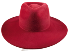 weba hats fedora 9100 velourvilt tizian rood