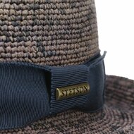 stetson fedora traveller crochet stro paars