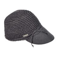 seeberger visor cap crochet papierstro black