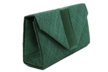 maddox korte handtas sinamay en satijn bottle green