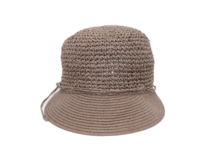 seeberger visor cap crochet papierstro taupe