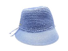 seeberger visor cap crochet papierstro light blue