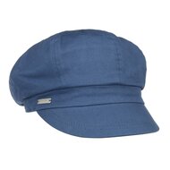 seeberger ballonpet basic katoen steel blue