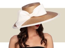 whiteley occasion hat wide brim parasisal charlotte biscuit and ivory