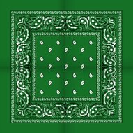onkar bandana boeren zakdoek paisley grasgroen