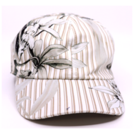 panizza baseball pet katoen botanical wit en beige