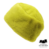 bedacht toque suze faux fur po lime green
