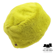 bedacht toque suze faux fur po lime green