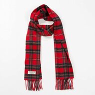 john hanly irish wool scarf medium classic red tartan check