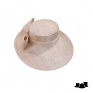 maddox occasion hat 155 asymmetric sinamay bow champagne