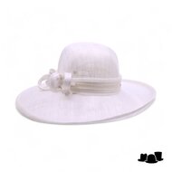 seeberger gelegenheidshoed strik sinamay white