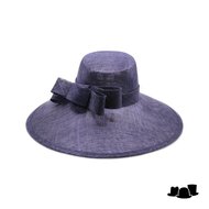 maddox occasion hat asymmetric bol sinamay dubbel strik navy