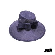 maddox occasion hat asymmetric bol sinamay dubbel strik navy