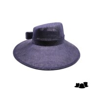 maddox occasion hat asymmetric bol sinamay dubbel strik navy