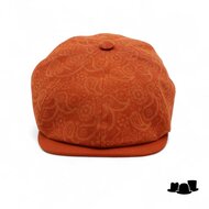 alfonso deste newsboy cap napoli katoen paisley oranje