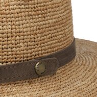 stetson traveller raffia mix crochet rollable toasted