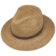 stetson traveller raffia mix crochet rollable toasted