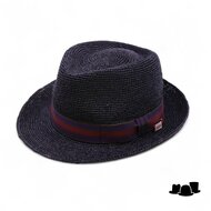 bedacht crochet trilby mowbray straw black