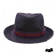 bedacht crochet trilby mowbray straw black