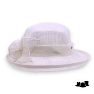 seeberger gelegenheidshoed marielle sinamay white