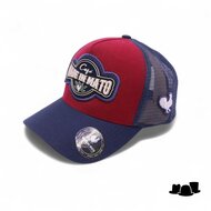 made in mato trucker cap cafe bordeaux en navy