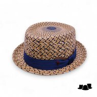 alfonso deste pork pie panama 2tone blauw
