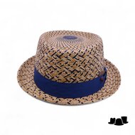 alfonso deste pork pie panama 2tone blauw