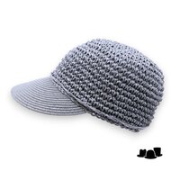 seeberger visor cap crochet papierstro pine green