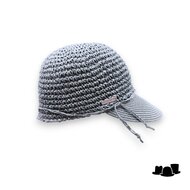 seeberger visor cap crochet papierstro pine green