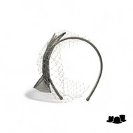 seeberger haarversiering diadeem ella sinamay en voile dennengroen