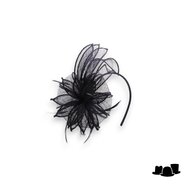 seeberger haarversiering diadeem becky sinamay en veren black