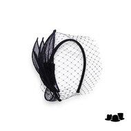 seeberger haarversiering diadeem ella sinamay en voile zwart