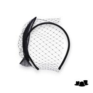 seeberger haarversiering diadeem ella sinamay en voile zwart