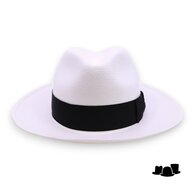 borsalino panama classic fino wide brim white and black