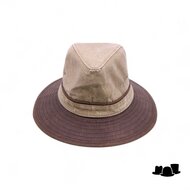 fiebig fedora traveller 2 tone katoenmix beige brown