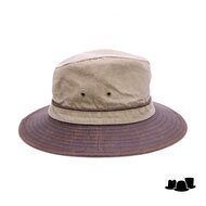 fiebig fedora traveller 2 tone katoenmix beige brown