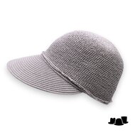 seeberger visor cap fijn crochet papierstro smoke grey