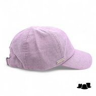seeberger baseball cap chambray berry red