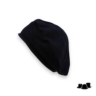 seeberger knitted baret katoen black